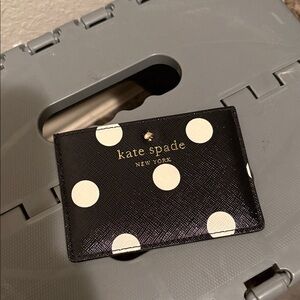 Kate Spade Black and White Polka Dot Card Case